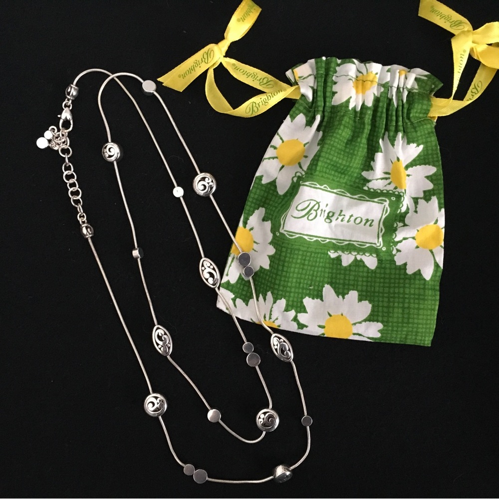 40” Long Brighton Contempo Silver Plated Necklace